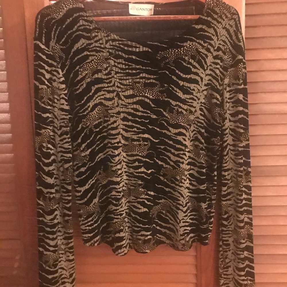Vintage leopard Gantos top